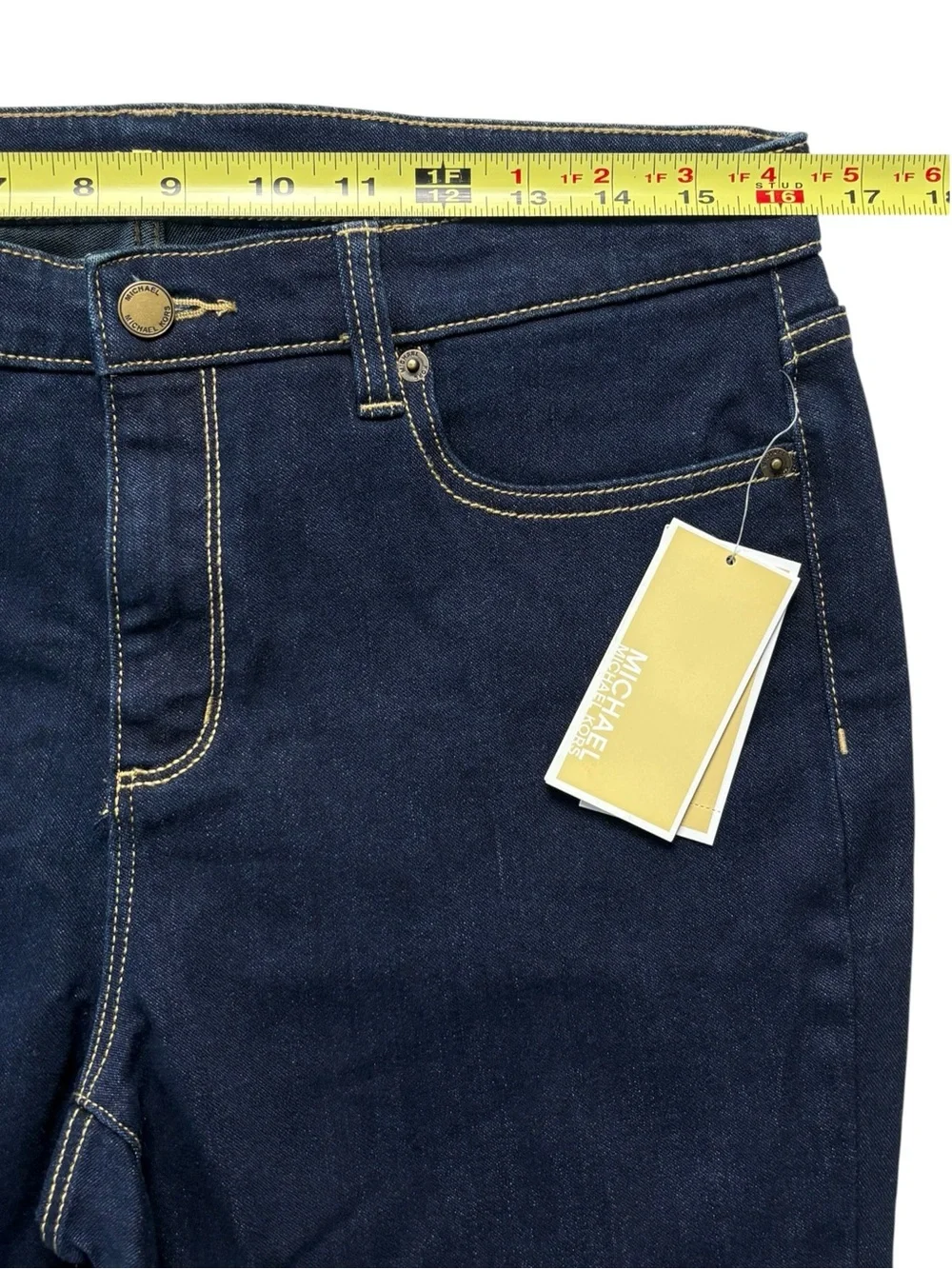NWT Michael Kors MK Izzy Skinny Jeans New Midnight Dark Wash Size 10